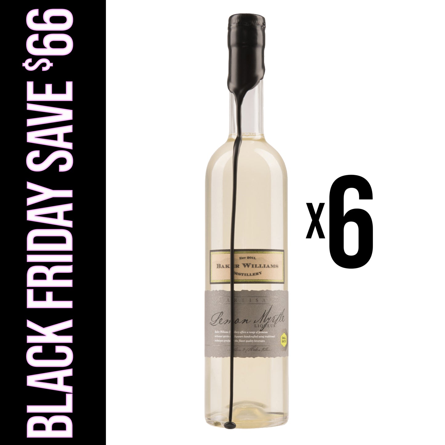 BLACK FRIDAY - Lemon Myrtle Liqueur 6 pack $198 - Save $66